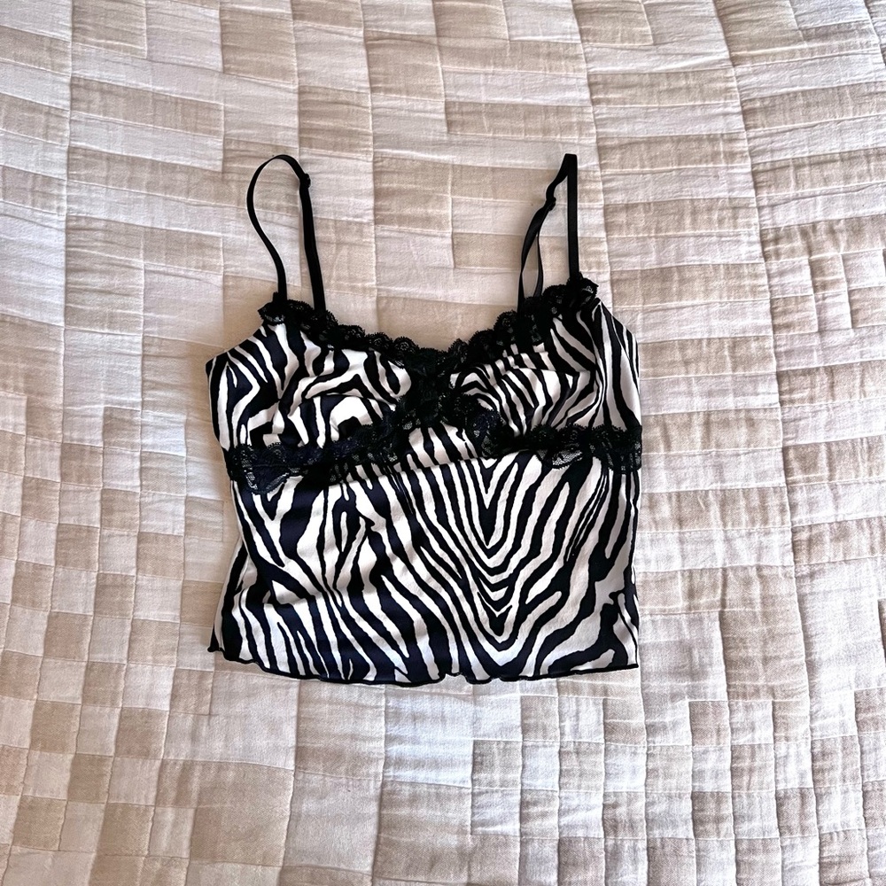Zebra Lace Tank Top